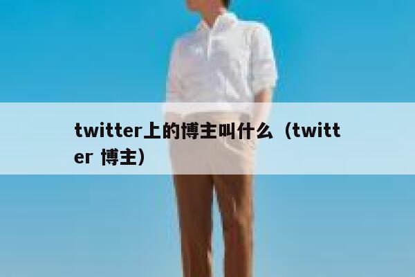 twitter上的博主叫什么（twitter 博主） 第1张