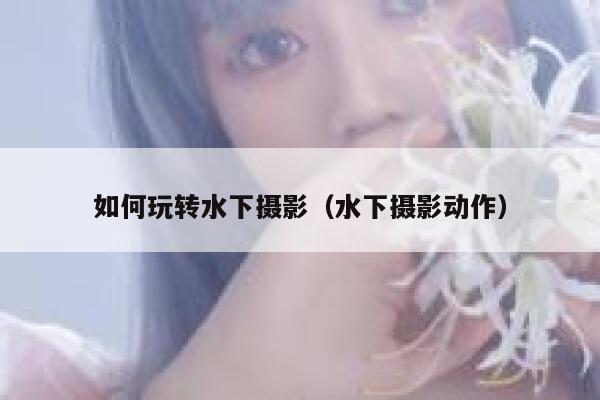 如何玩转水下摄影（水下摄影动作） 第1张