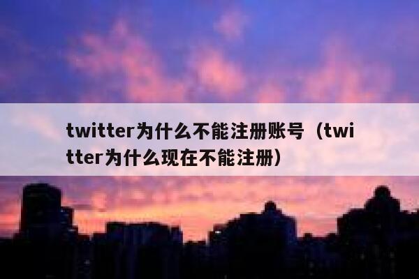 twitter为什么不能注册账号（twitter为什么现在不能注册） 第1张