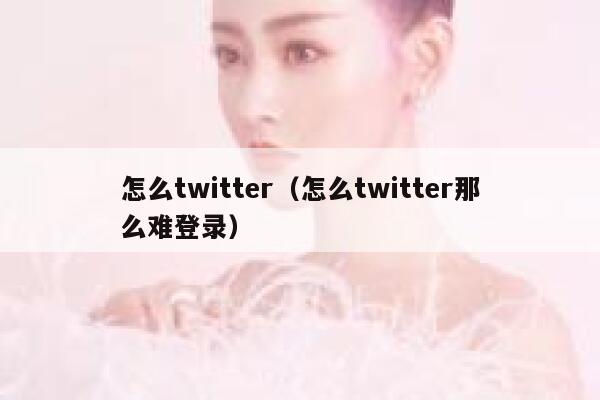怎么twitter（怎么twitter那么难登录） 第1张