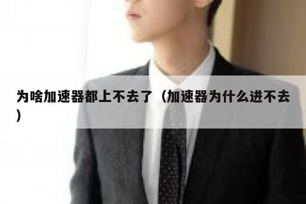 为啥加速器都上不去了（加速器为什么进不去） 第1张