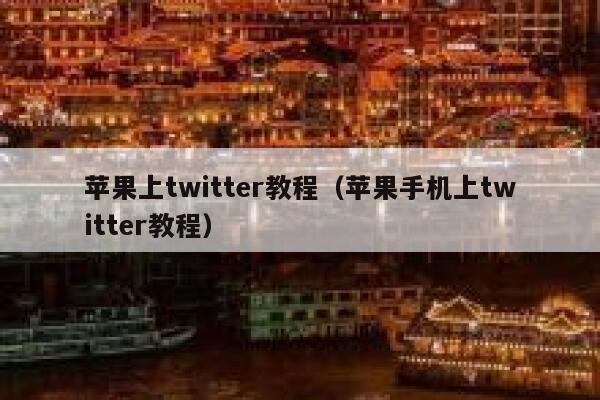苹果上twitter教程（苹果手机上twitter教程） 第1张