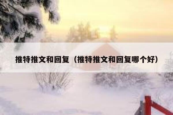 推特推文和回复（推特推文和回复哪个好） 第1张