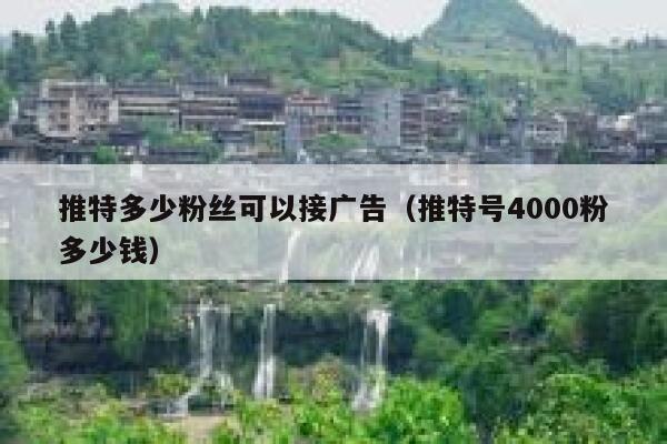 推特多少粉丝可以接广告（推特号4000粉多少钱） 第1张