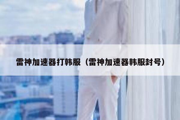 雷神加速器打韩服（雷神加速器韩服封号） 第1张