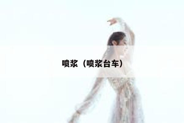 喷浆（喷浆台车） 第1张
