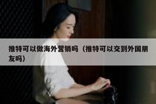 推特可以做海外营销吗（推特可以交到外国朋友吗） 第1张