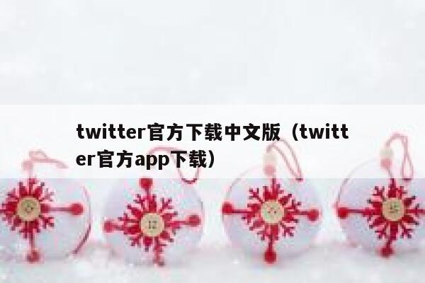 twitter官方下载中文版（twitter官方app下载） 第1张