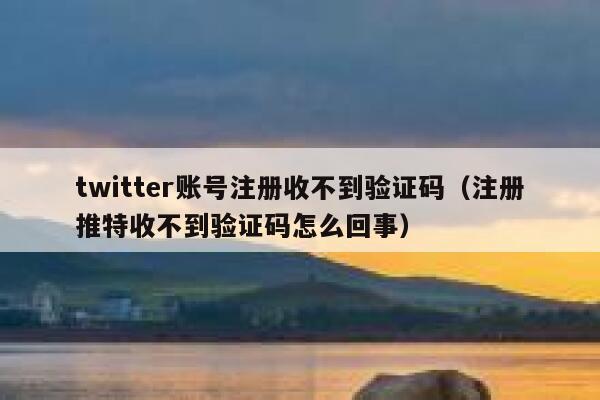 twitter账号注册收不到验证码（注册推特收不到验证码怎么回事） 第1张