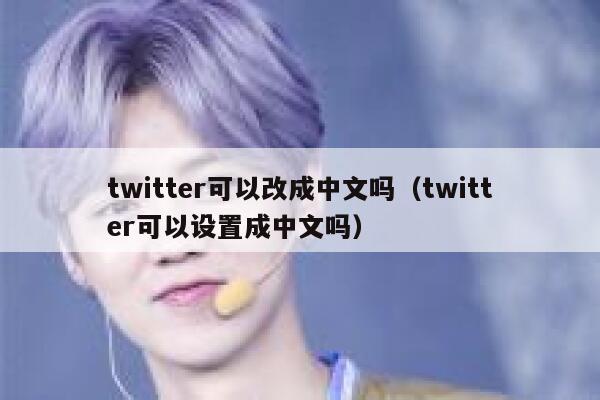 twitter可以改成中文吗（twitter可以设置成中文吗） 第1张