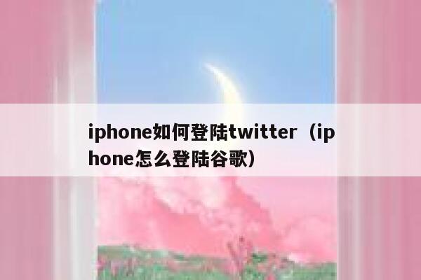 iphone如何登陆twitter（iphone怎么登陆谷歌） 第1张