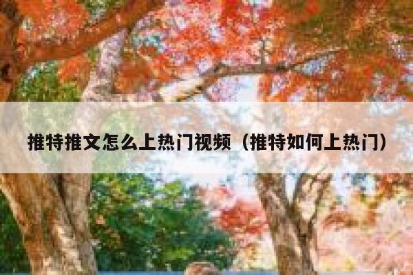 推特推文怎么上热门视频（推特如何上热门） 第1张