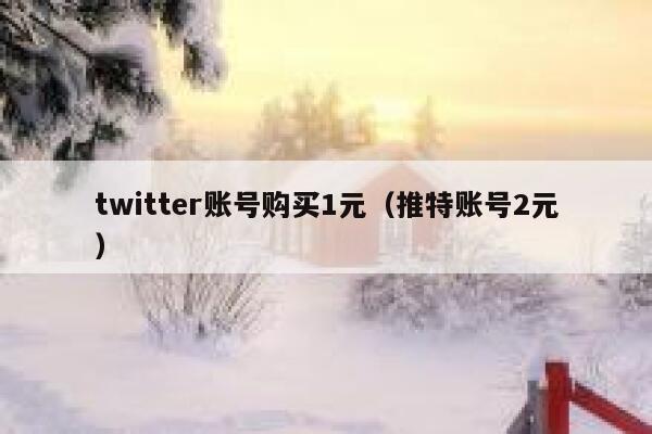 twitter账号购买1元（推特账号2元） 第1张