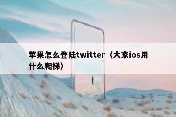 苹果怎么登陆twitter（大家ios用什么爬梯） 第1张