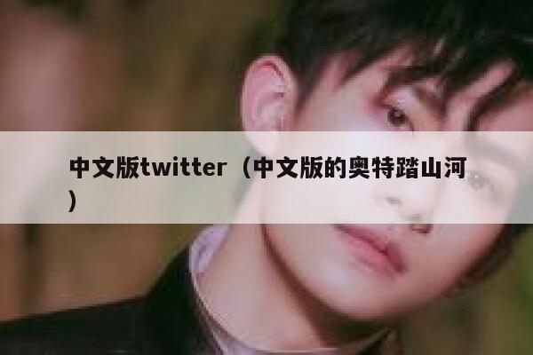 中文版twitter（中文版的奥特踏山河） 第1张