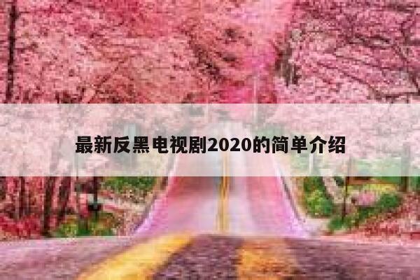 最新反黑电视剧2020的简单介绍 第1张