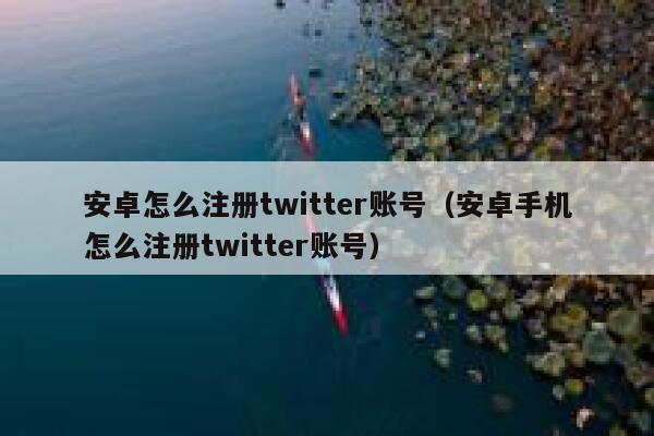 安卓怎么注册twitter账号（安卓手机怎么注册twitter账号） 第1张