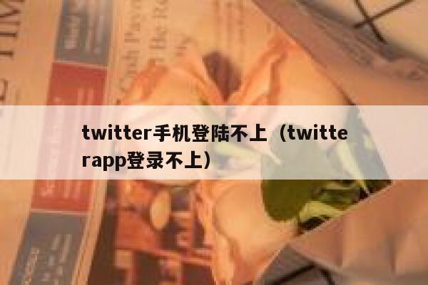 twitter手机登陆不上（twitterapp登录不上） 第1张