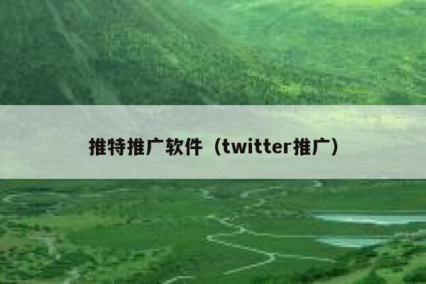 推特推广软件（twitter推广） 第1张