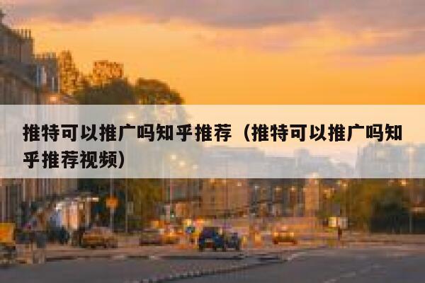 推特可以推广吗知乎推荐（推特可以推广吗知乎推荐视频） 第1张