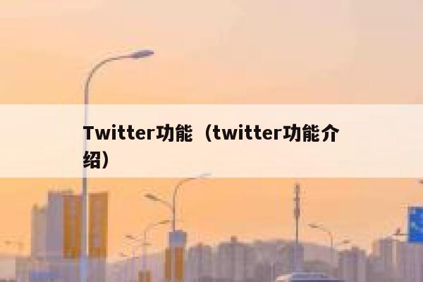 Twitter功能（twitter功能介绍） 第1张