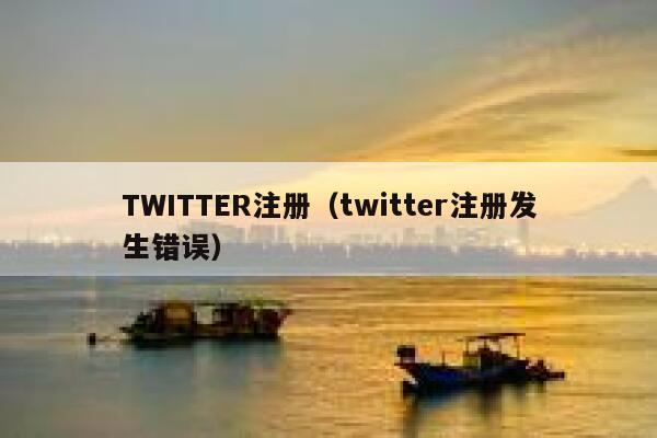 TWITTER注册（twitter注册发生错误） 第1张