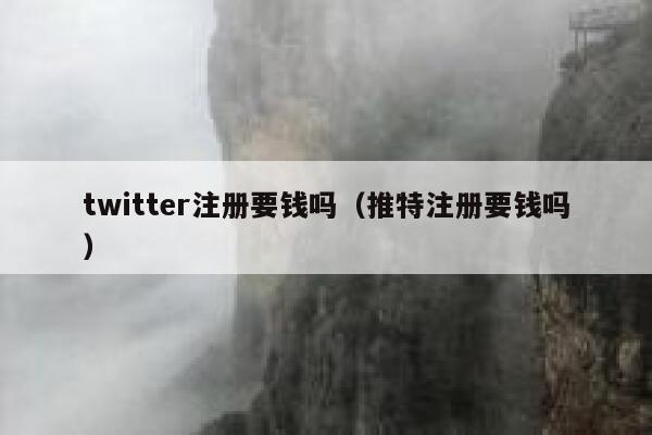 twitter注册要钱吗（推特注册要钱吗） 第1张