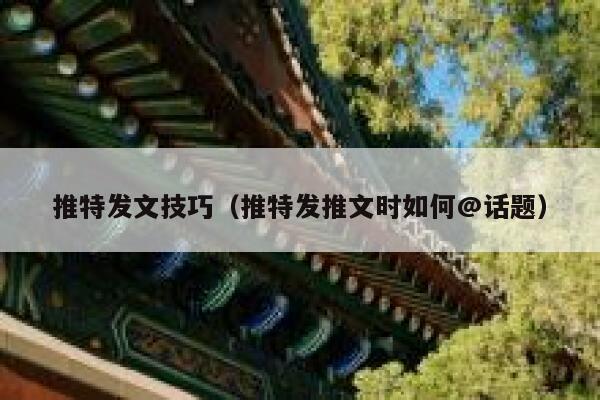 推特发文技巧（推特发推文时如何@话题） 第1张