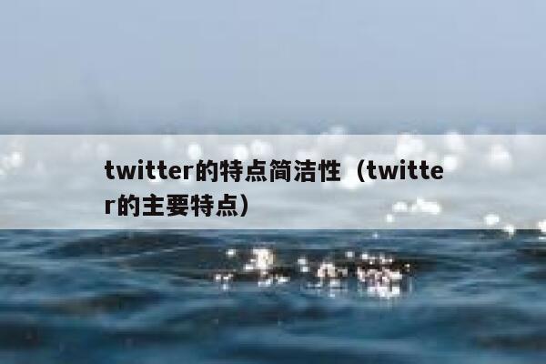 twitter的特点简洁性（twitter的主要特点） 第1张