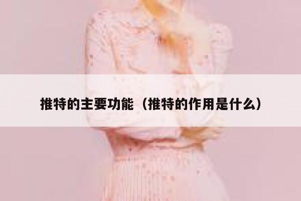 推特的主要功能（推特的作用是什么） 第1张