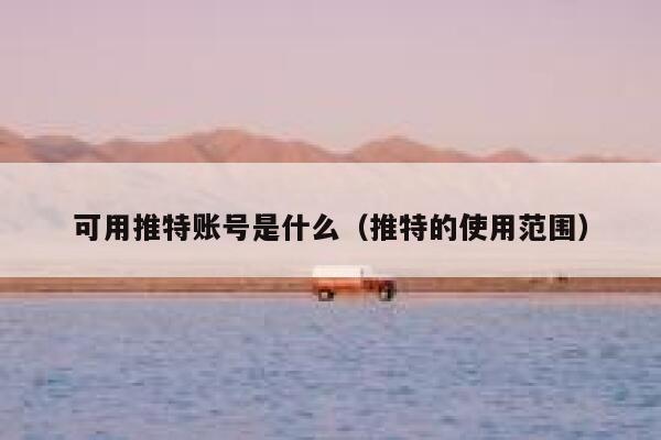 可用推特账号是什么（推特的使用范围） 第1张