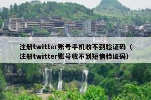 注册twitter账号手机收不到验证码（注册twitter账号收不到短信验证码） 第1张