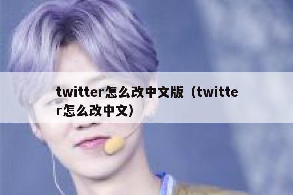 twitter怎么改中文版（twitter怎么改中文） 第1张