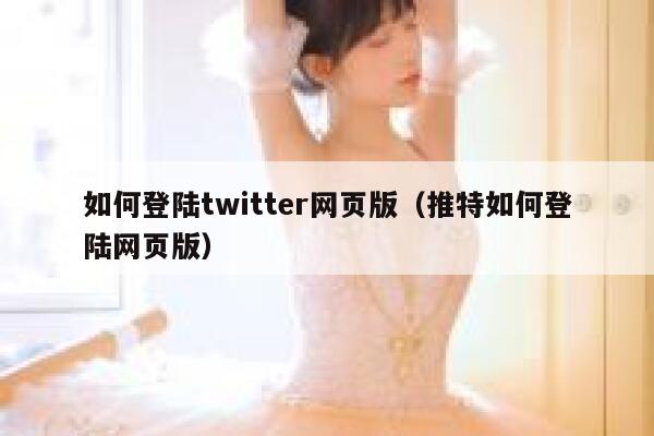 如何登陆twitter网页版（推特如何登陆网页版） 第1张