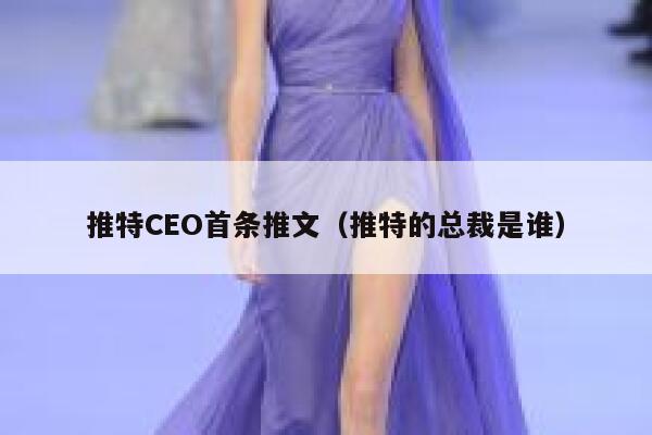 推特CEO首条推文（推特的总裁是谁） 第1张