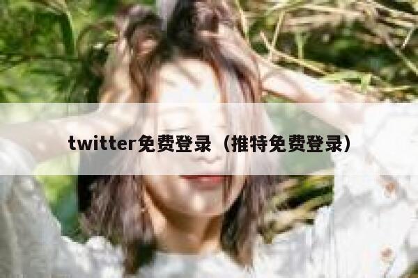 twitter免费登录（推特免费登录） 第1张