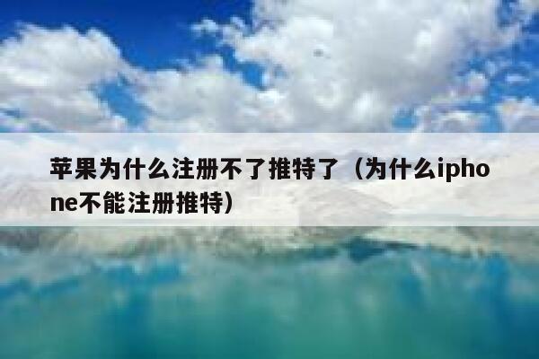 苹果为什么注册不了推特了（为什么iphone不能注册推特） 第1张