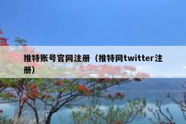 推特账号官网注册（推特网twitter注册） 第1张