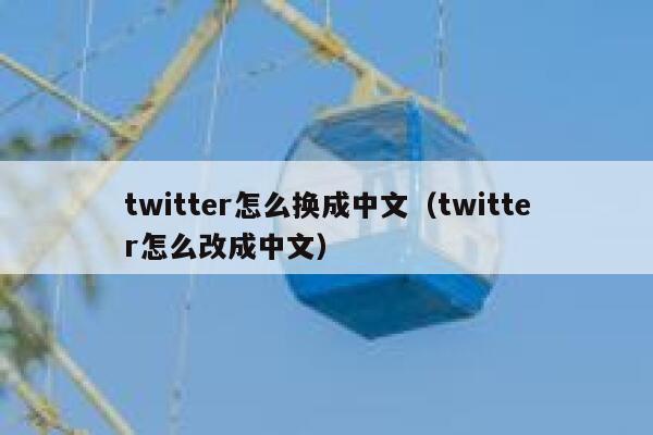 twitter怎么换成中文（twitter怎么改成中文） 第1张