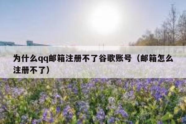 为什么qq邮箱注册不了谷歌账号（邮箱怎么注册不了） 第1张