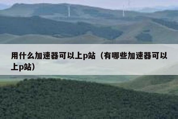 用什么加速器可以上p站（有哪些加速器可以上p站） 第1张