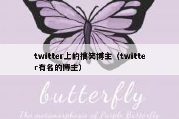 twitter上的搞笑博主（twitter有名的博主） 第1张