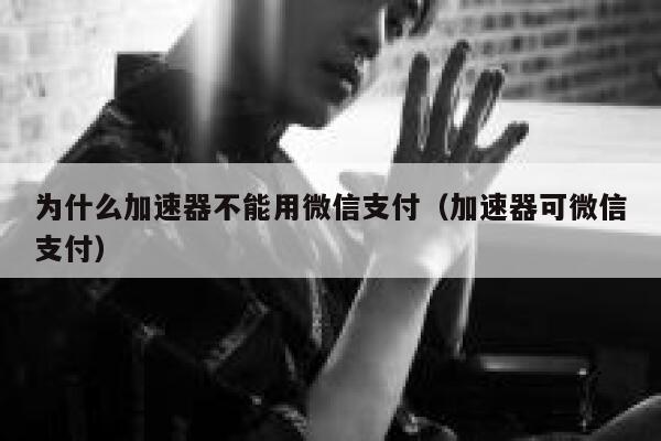 为什么加速器不能用微信支付（加速器可微信支付） 第1张