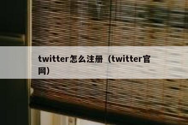 twitter怎么注册（twitter官网） 第1张