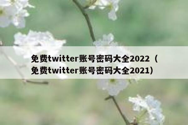 免费twitter账号密码大全2022（免费twitter账号密码大全2021） 第1张