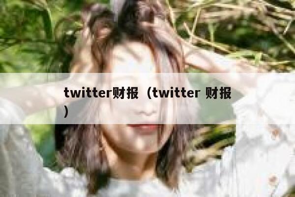 twitter财报（twitter 财报） 第1张