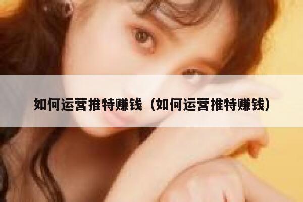 如何运营推特赚钱（如何运营推特赚钱） 第1张