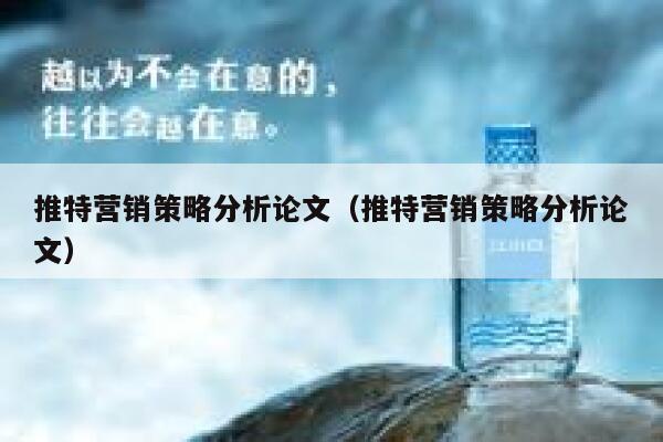 推特营销策略分析论文（推特营销策略分析论文） 第1张