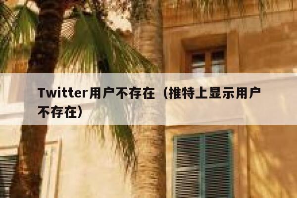 Twitter用户不存在（推特上显示用户不存在） 第1张