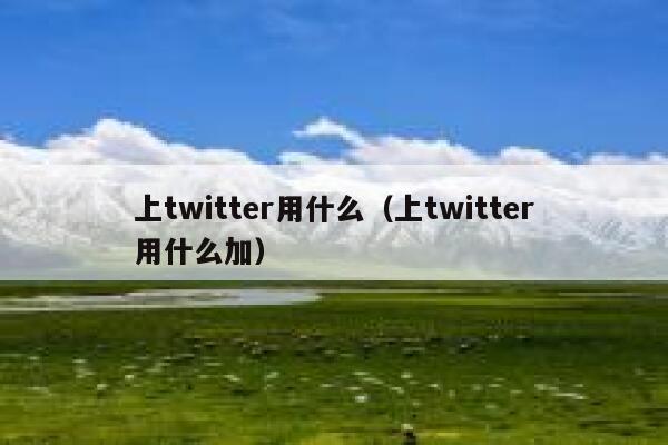 上twitter用什么(上twitter用什么加) 第1张 上twitter用什么(上twitter用什么加) 第1张